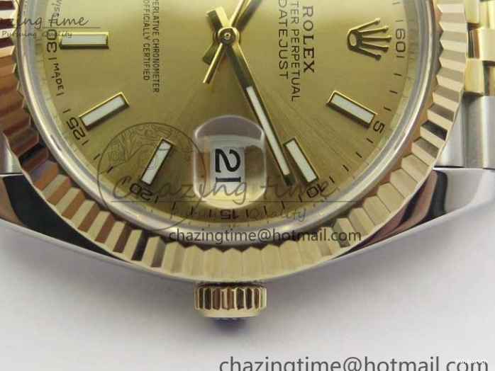 Best Bracelet Dial WWF Stick 126333 Edition 41 Makers YG Jubilee DateJust Wrapped Gold Wrapped SS SS A2836 on YG 0410